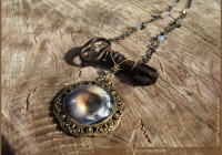 Lunar Light illustrated necklace