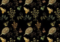 botanic Bird pattern design