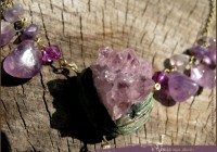 Crystal memory Amethyst necklace