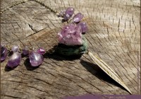 Crystal memory Amethyst necklace