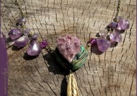 Crystal memory Amethyst necklace