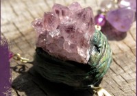 Crystal memory Amethyst necklace