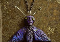 Purple Moth pendant