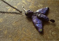 Purple Moth pendant