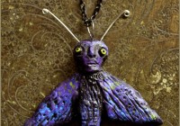 Purple Moth pendant