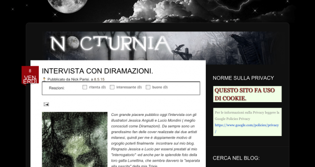 Interview on Nocturnia blog